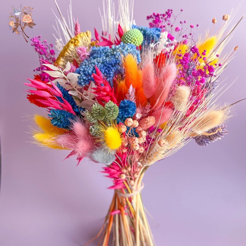 Dried Flower Pressed - Bouquet de mariage de fleurs séchées