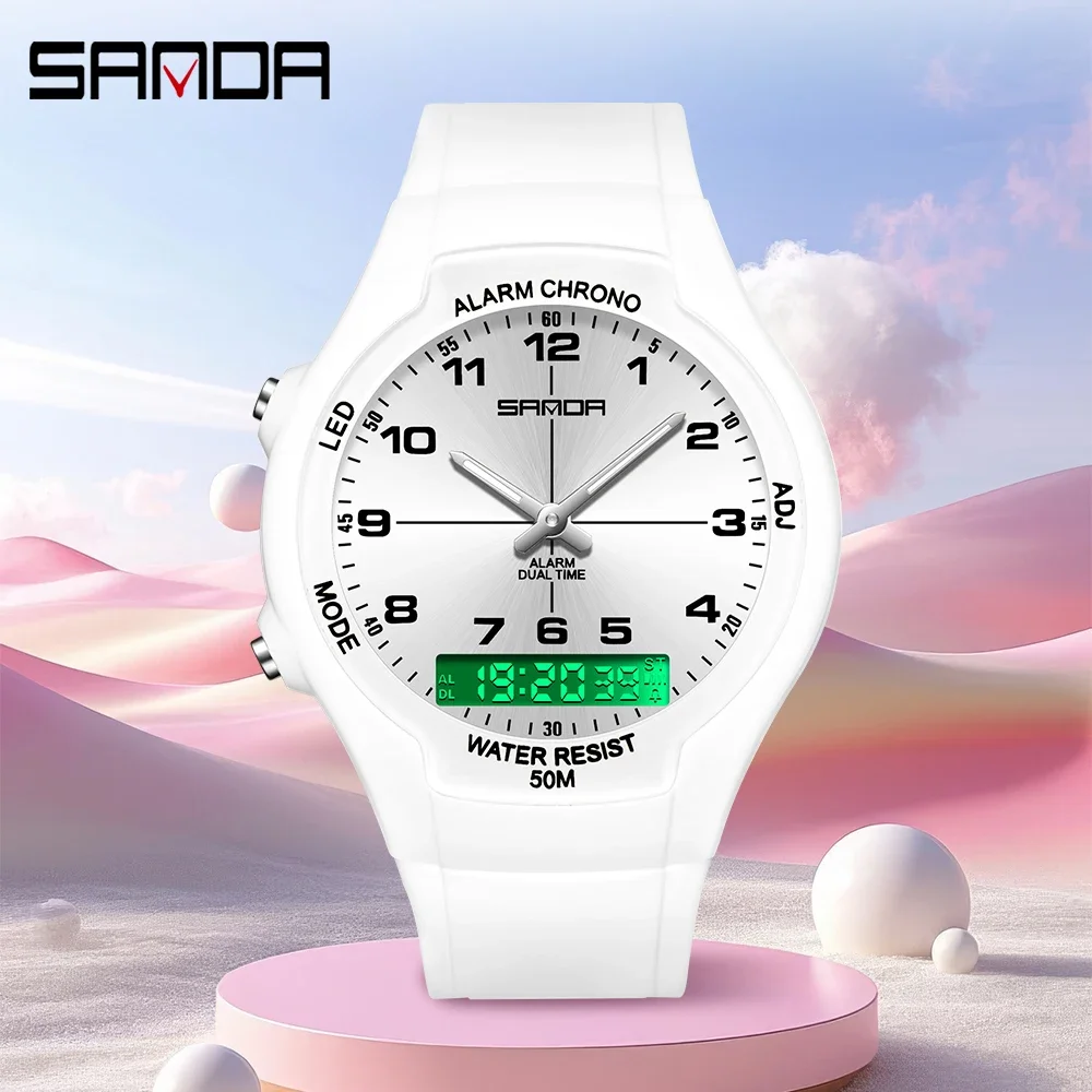 Resin Art Underwater - Montre à quartz SANDA 6320, nouvelle