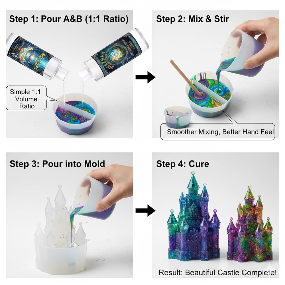 Kit de résine époxy avec 4 cou - Resin Art Tool Kit avis et prix