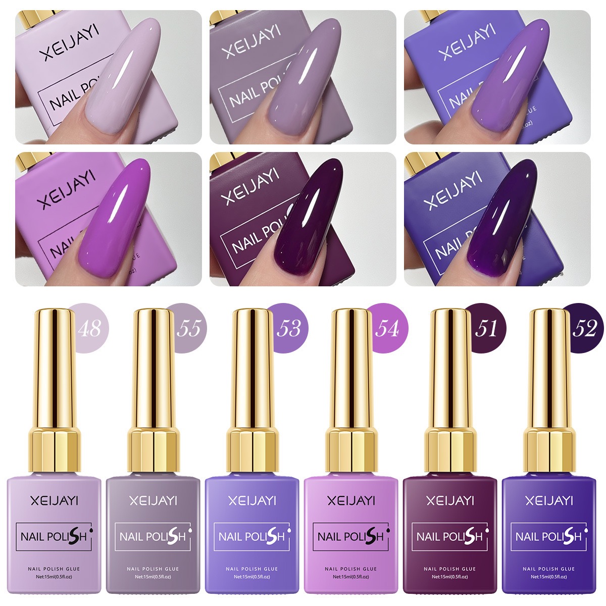 6 pièces/ensemble 15ml Gel ver - Resin Art Purple avis et prix