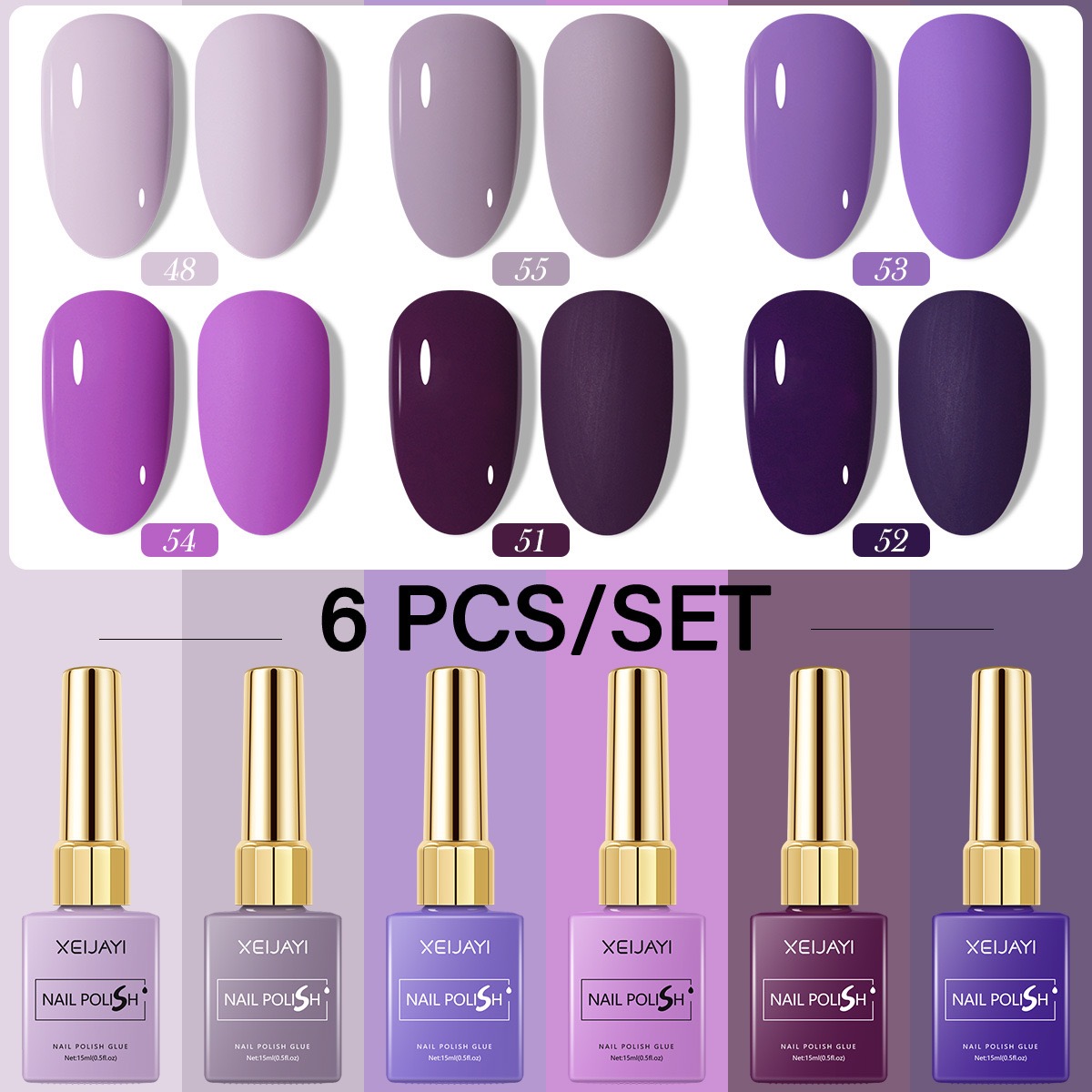 6 pièces/ensemble 15ml Gel ver - Resin Art Purple avis et prix