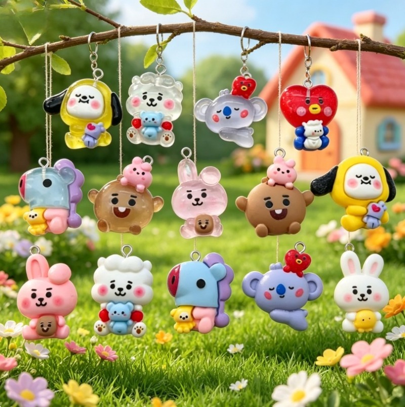 Breloques en résine BT21, 7 pi - Resin Art Products avis et prix