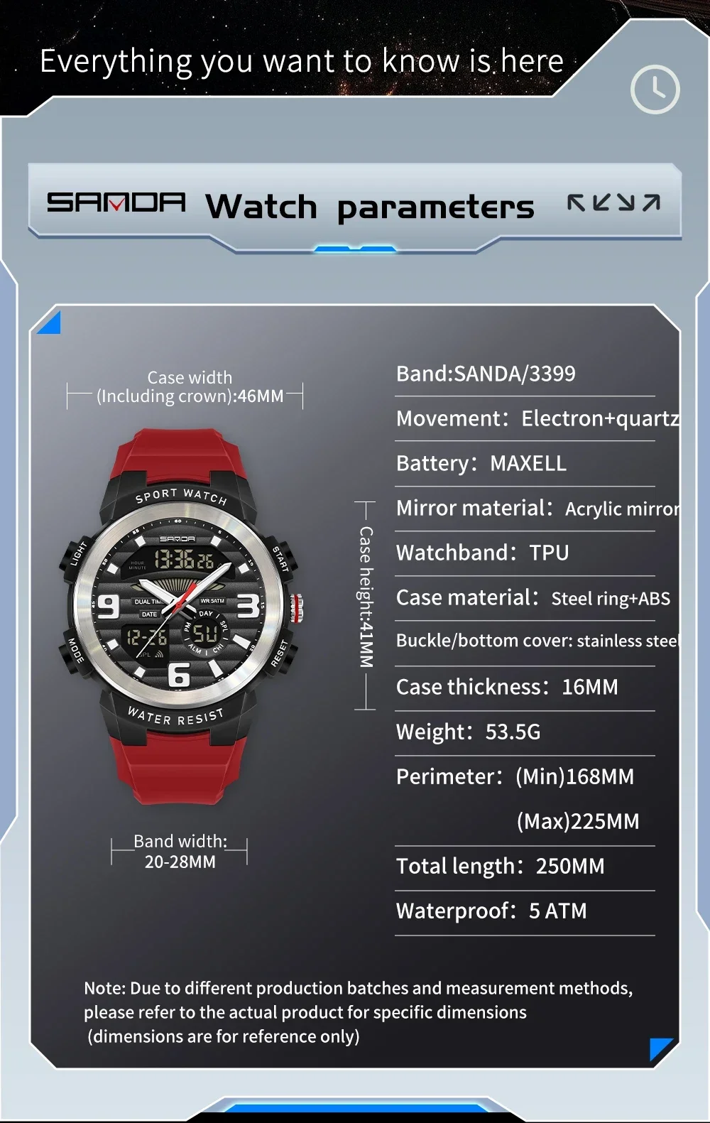 Montre multifonction SANDA pou - Resin Art Underwater avis et prix